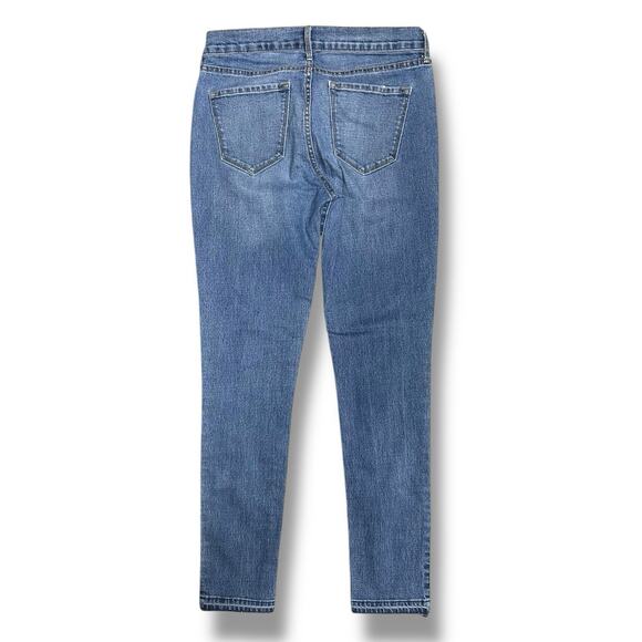 Old Navy Jeans Original Mid Rise Raw Hem Stretch Denim Womens Size 8 Long Tall - Picture 2 of 8